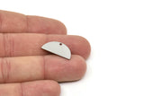 Steel Geometric Charm, Stainless Steel Semi Circle Charms With 1 Hole, Findings (7.5/10.5/12.5/15x0.80mm) SMP2254