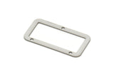 Steel Rectangle Charm, Stainless Steel Rectangle Shaped Charms With 3 Holes, Findings (31x16x0.80mm) SMP2260