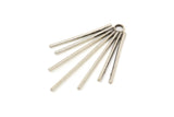 Silver Wire Charm, 2 Antique Silver Plated Brass Wire Charms With 1 Loop (33x20x1mm) E373 Q0694