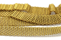 Knitted Mesh Chain, 2 M (8x1mm) Raw Brass Mesh Chain  - Mesh 041  ( Z085 )