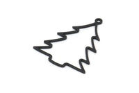 Siyah Ağaç Tılsımı, 1 Döngülü 12 Oksitlenmiş Siyah Pirinç Ağaç Tılsımı, Kolye Ucu, Bulgular (30x23x0,80 mm) A5354 Q0157