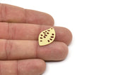 Brass Irregular Charm, Raw Brass Cocoa Bean Shaped Charms With 1 Hole (25x14x0.60mm) SMP2271