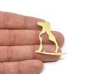 Brass Dog Charm, Raw Brass Dog And Cat Charms, Blanks, Findings (41x33x0.60mm) SMP2274