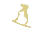 Brass Dog Charm, Raw Brass Dog And Cat Charms, Blanks, Findings (41x33x0.60mm) SMP2274