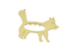 Brass Dog Charm, Raw Brass Dog Charms With 5 Loops, Blanks, Findings (37x47x0.60mm) SMP2282