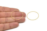 35mm Circle Connector, Raw Brass Circle Connectors, Findings (35x0.80mm) A6262