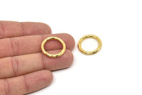 Gold Ring, Hammered Gold Plated Brass Rings, Connectors (23x3mm) N1501
