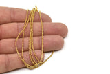 Gold Ball Chain, 1 Meter Gold Plated Brass Ball Chain (1.3mm) Z076 Q0394