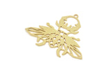 Brass Bug Charm, Raw Brass Insect Charms With 1 Loop (28x35x0.60mm) SMP2318