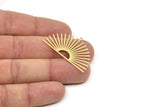 Brass Sun Charm, Raw Brass Sun Charms With 1 Loop, Findings (22x40x0.60mm) SMP2327