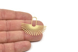 Brass Sun Charm, Raw Brass Sun Charms, Findings (36x40x0.60mm) SMP2329