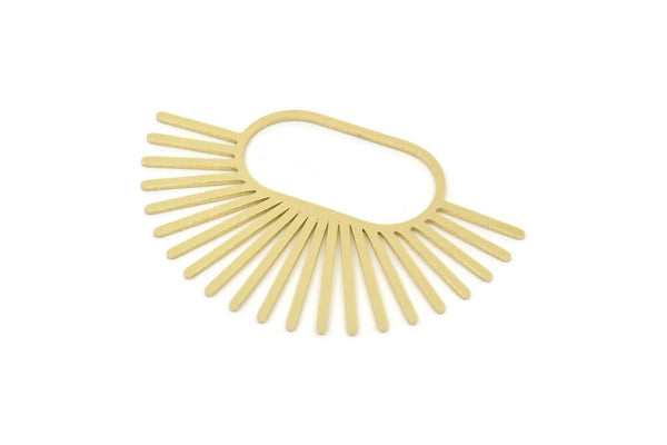 Brass Sun Charm, Raw Brass Sun Charms, Findings (26x40x0.60mm) SMP2331