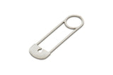 Steel Pin Charm, Stainless Steel Brooch Pin Shaped Charms, Charm Pendants (32x10x0.80mm) SMP2335