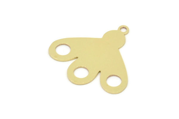 Brass Charm, Raw Brass Charms With 1 Loop, Pendants, Earrings Findings (20x21x0.60mm) SMP2339