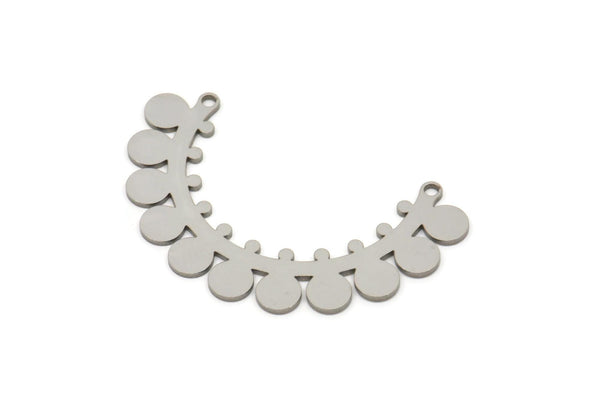 Steel Charm, Stainless Steel Charms With 2 Loops, Pendants, Findings (24x39x0.80mm) SMP2341