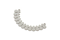 Steel Charm, Stainless Steel Charms With 2 Loops, Pendants, Findings (48x22x0.80mm) SMP2342