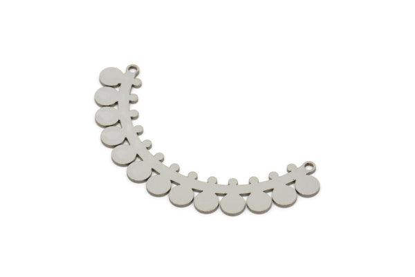 Steel Charm, Stainless Steel Charms With 2 Loops, Pendants, Findings (48x22x0.80mm) SMP2342