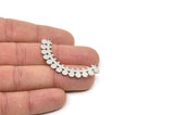 Steel Charm, Stainless Steel Charms With 2 Loops, Pendants, Findings (48x22x0.80mm) SMP2342