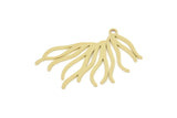 Brass Fringe Charm, Raw Brass Fringe Charms With 1 Loop, Pendants, Earrings Findings (26x21x0.60mm) SMP2345