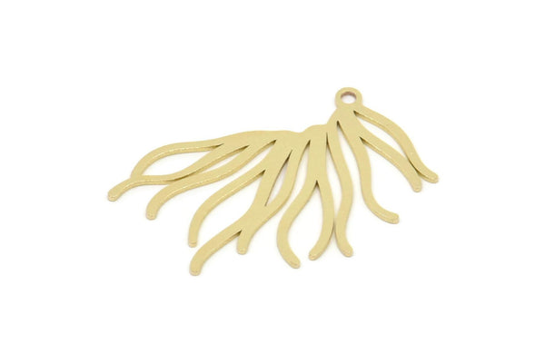 Brass Fringe Charm, Raw Brass Fringe Charms With 1 Loop, Pendants, Earrings Findings (26x21x0.60mm) SMP2345