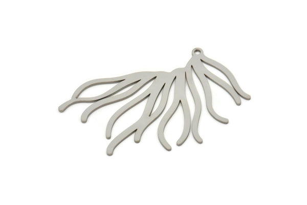 Steel Fringe Charm, Stainless Steel Fringe Charms With 1 Loop, Charm Pendants, Findings (41x33x0.80mm) SMP2346