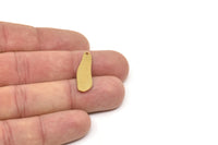 Brass Irregular Charm, 12 Raw Brass Irregular Shape Charm Earrings With 1 Hole, Findings (26x8x1mm) D0656