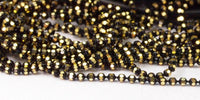 10 Meters 1.2mm Black Gold Brass Faceted Ball Chain  Z025