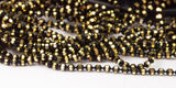 10 Meters 1.2mm Black Gold Brass Faceted Ball Chain  Z025