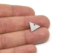 Steel Triangle Charm, Stainless Steel Tiny Triangle Charms With 1 Hole, Findings (12x14x0.80mm) SMP2218