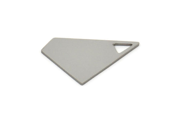 Steel Triangle Charm, Stainless Steel Tiny Triangle Charms, Findings (19x11x0.80mm) SMP2220