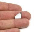 Steel Triangle Charm, Stainless Steel Tiny Triangle Charms, Findings (19x11x0.80mm) SMP2220