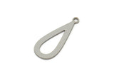 Steel Drop Charm, Stainless Steel Drop Charms With 1 Loop, Findings (15/20x0.80mm) SMP2225