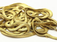 Snake Chain, 2m Raw Brass Snake Chain (6mm) - ( Z072 )