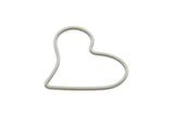 Steel Charm, Stainless Steel, Steel Pendants, Heart Charms, Steel Heart Shaped Charms, Connectors (13/17/22/26x0.80mm) SMP2243