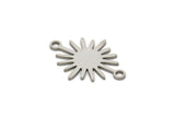 Steel Sun Charm, Stainless Steel Sun Charms With 2 Loops, Connectors, Findings (11/15/20/24x0.80mm) SMP2249