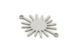 Steel Sun Charm, Stainless Steel Sun Charms With 2 Loops, Connectors, Findings (11/15/20/24x0.80mm) SMP2249