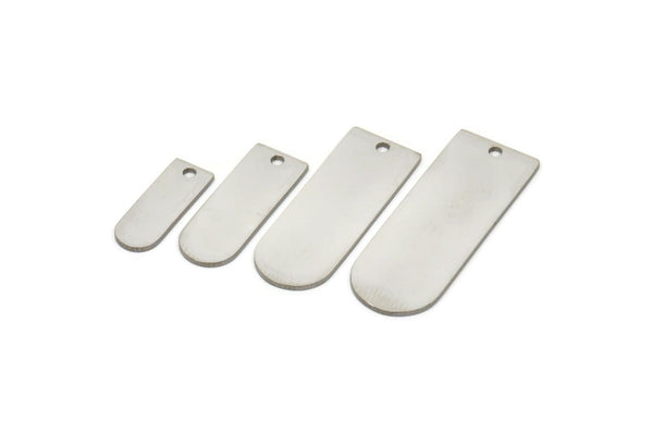 Steel Geometric Charm, Stainless Steel D Shaped Charms With 1 Hole, Findings (15/20/26/30x0.80mm) SMP2250