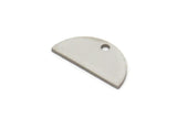 Steel Geometric Charm, Stainless Steel Semi Circle Charms With 1 Hole, Findings (7.5/10.5/12.5/15x0.80mm) SMP2254