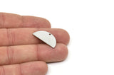 Steel Geometric Charm, Stainless Steel Semi Circle Charms With 1 Hole, Findings (7.5/10.5/12.5/15x0.80mm) SMP2254