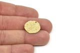 Gold Irregular Charm, 2 Gold Plated Brass Crescent And Star Irregular Shaped Charms With 1 Hole, Earring Findings (19x19x1.2mm) N1936