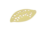 Brass Irregular Charm, Raw Brass Cocoa Bean Shaped Charms With 1 Hole (35x17x0.60mm) SMP2270