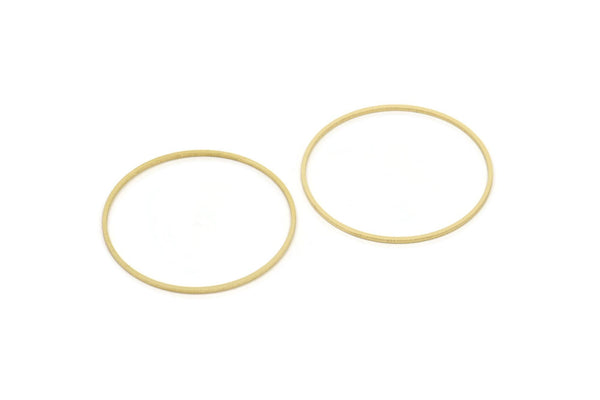 35mm Circle Connector, Raw Brass Circle Connectors, Findings (35x0.80mm) A6262