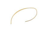 Gold Earring Wire, 8 Gold Plated Brass Earring Wires (60x0.70mm) D1709