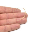Gold Earring Wire, 8 Gold Plated Brass Earring Wires (60x0.70mm) D1709