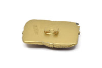 Vintage Belt Buckle, 1 Vintage Handcraft Belt Buckle (87x62mm) - Made In Germany T095