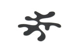 Siyah Düzensiz Tılsım, Deliksiz 8 Oksitlenmiş Siyah Pirinç Düzensiz Bağlantı Elemanı, Kolye Uçları, Bulgular (24x20x0,60 mm) D0775