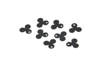 Siyah Çiçek Tılsımı, 100 Oksitlenmiş Siyah Pirinç Çiçek Tılsımı (8 mm) A0966