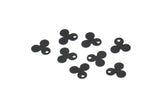 Siyah Çiçek Tılsımı, 100 Oksitlenmiş Siyah Pirinç Çiçek Tılsımı (8 mm) A0966