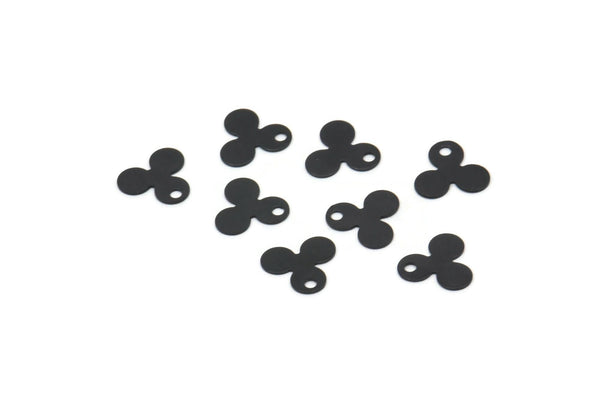 Siyah Çiçek Tılsımı, 100 Oksitlenmiş Siyah Pirinç Çiçek Tılsımı (8 mm) A0966