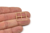 Kare Pirinç Charm, Ham Pirinç Kare Bağlantı Parçaları, Geometrik Bulgular (23x0,80 mm) SMP2351 A5826
